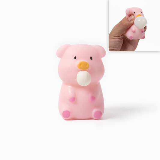 Pink Bubble-blowing Piggy Squishy
